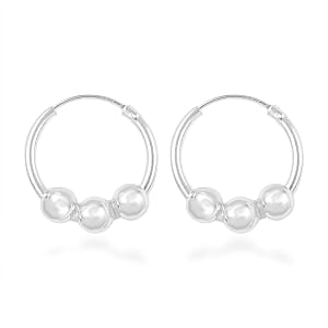 Sterling Silver Hoop Earrings 2.90 Grams