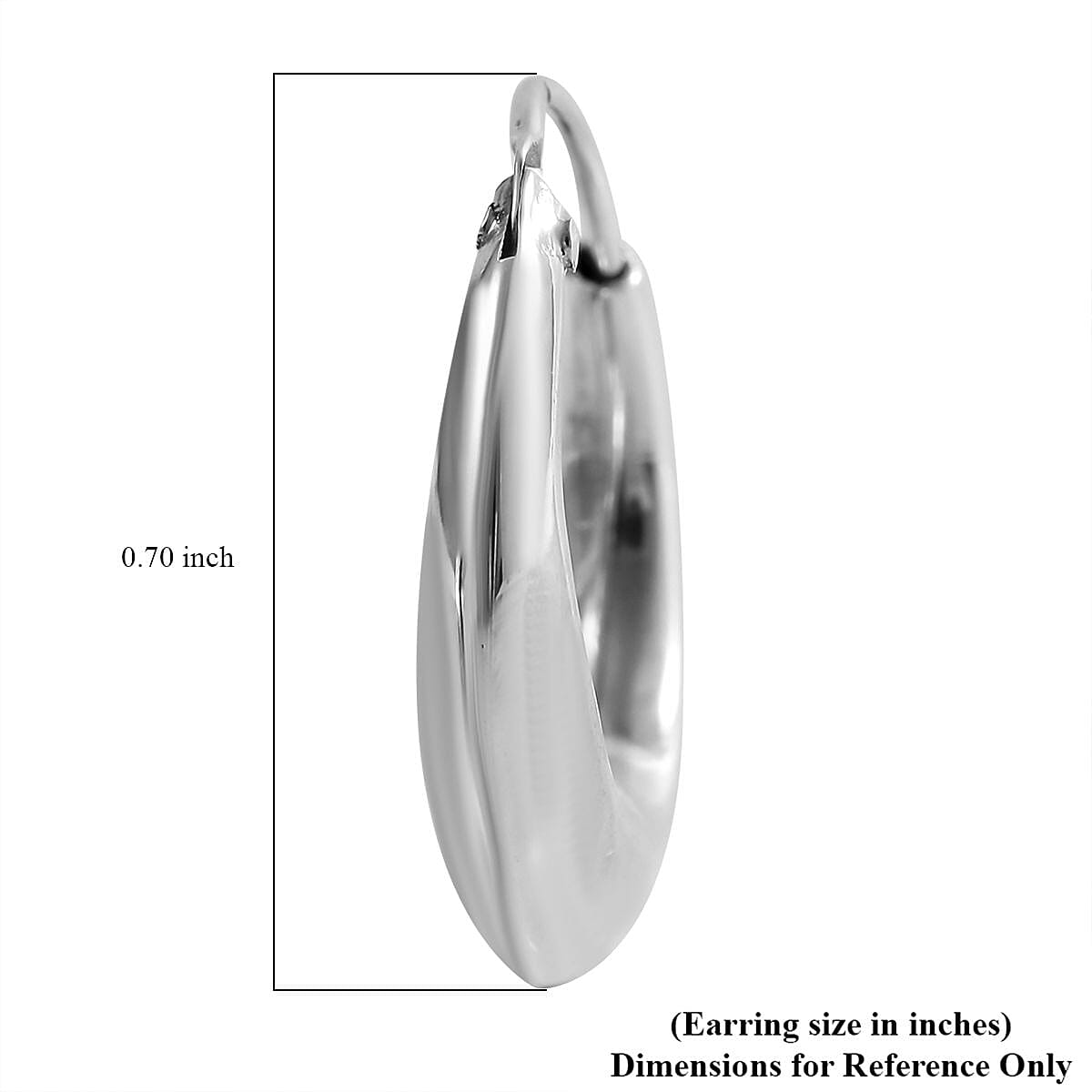 Sterling Silver Hoop Earrings 2.50 Grams image number 3