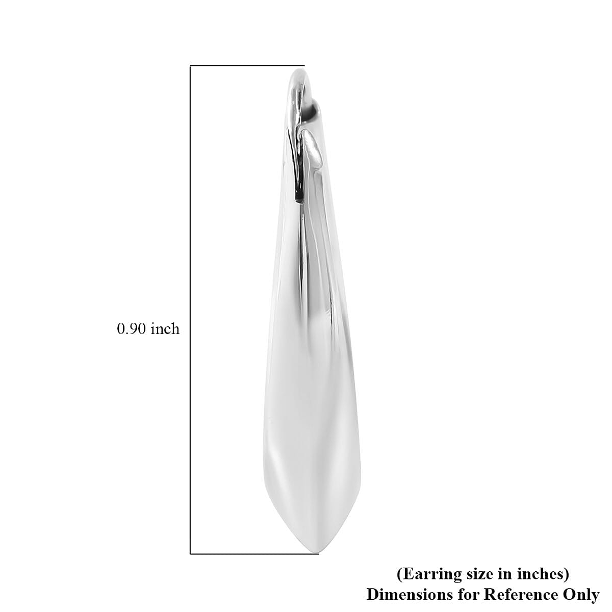 Sterling Silver Hoop Earrings 2.30 Grams image number 3