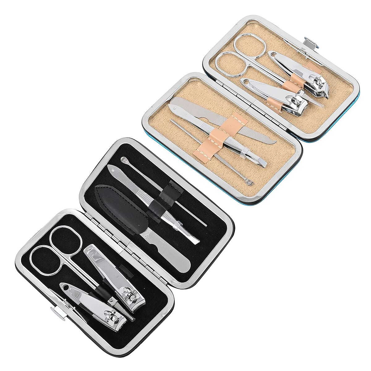 Black & Blue Owl Set of 2 6pc Manicure Set with Cases image number 2