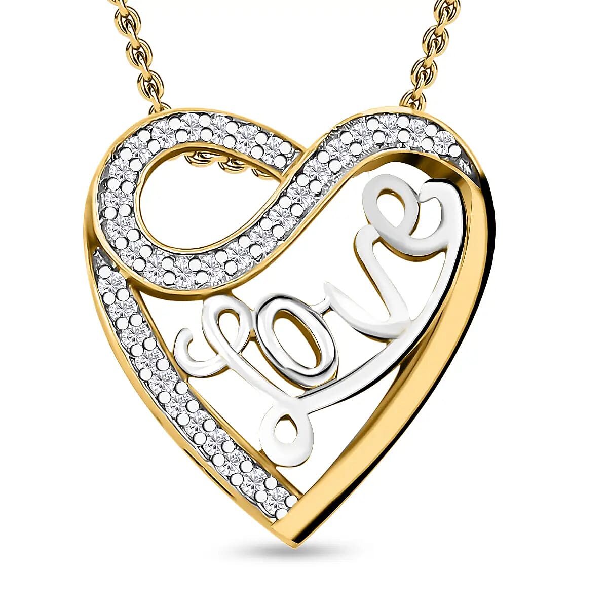 Buy White Diamond 0.25 ctw Necklace in Vermeil Yellow Gold