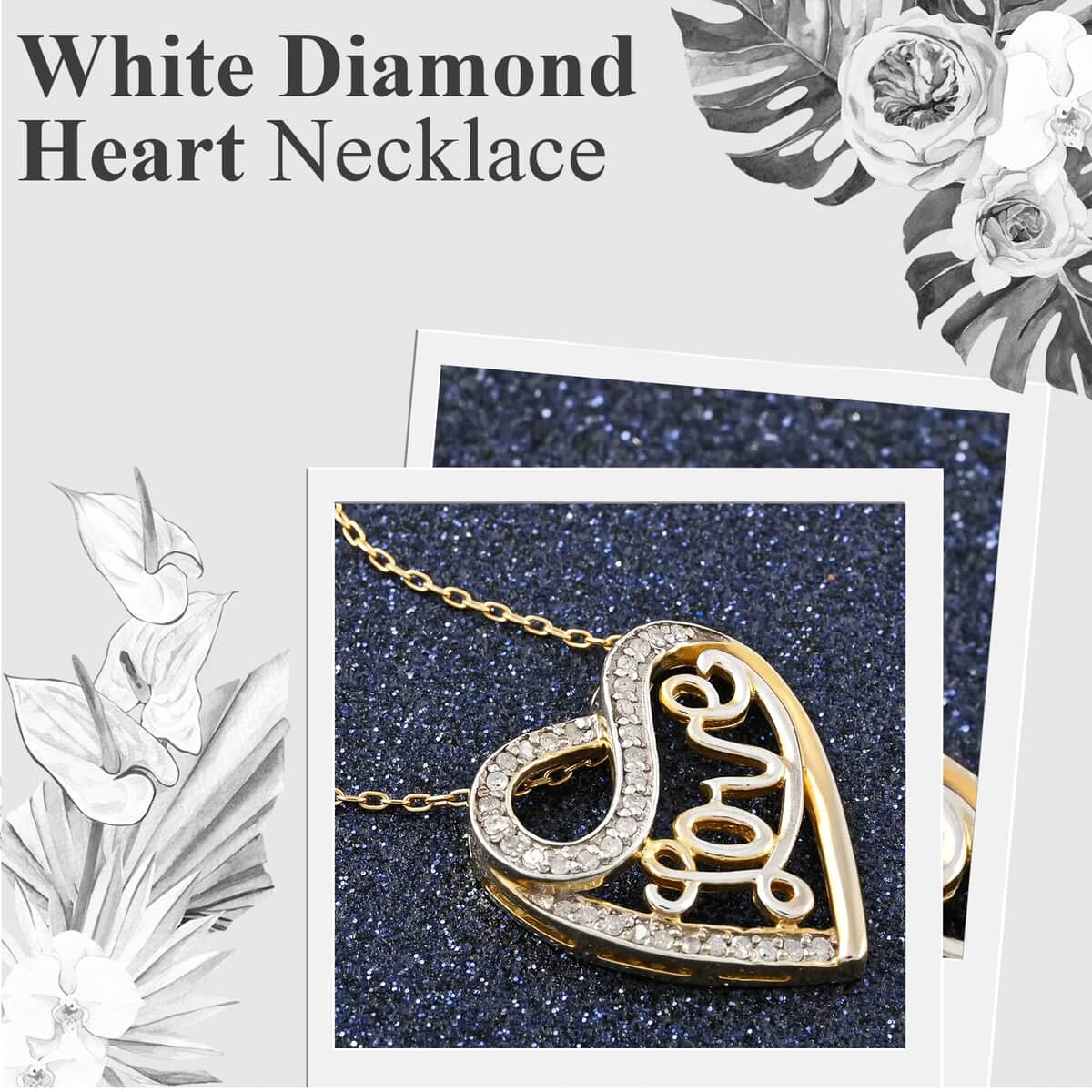 Buy Ankur Treasure Chest White Diamond Necklace 18 Inches in Vermeil ...