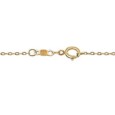 White Diamond 0.25 ctw Necklace in Vermeil Yellow Gold Over Sterling Silver 18 Inches