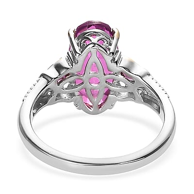 Karis African Lilac Quartz (Triplet) and Orissa Rhodolite Garnet Ring in 18K YG Plated and Platinum Bond (Size 10.0) 4.00 ctw