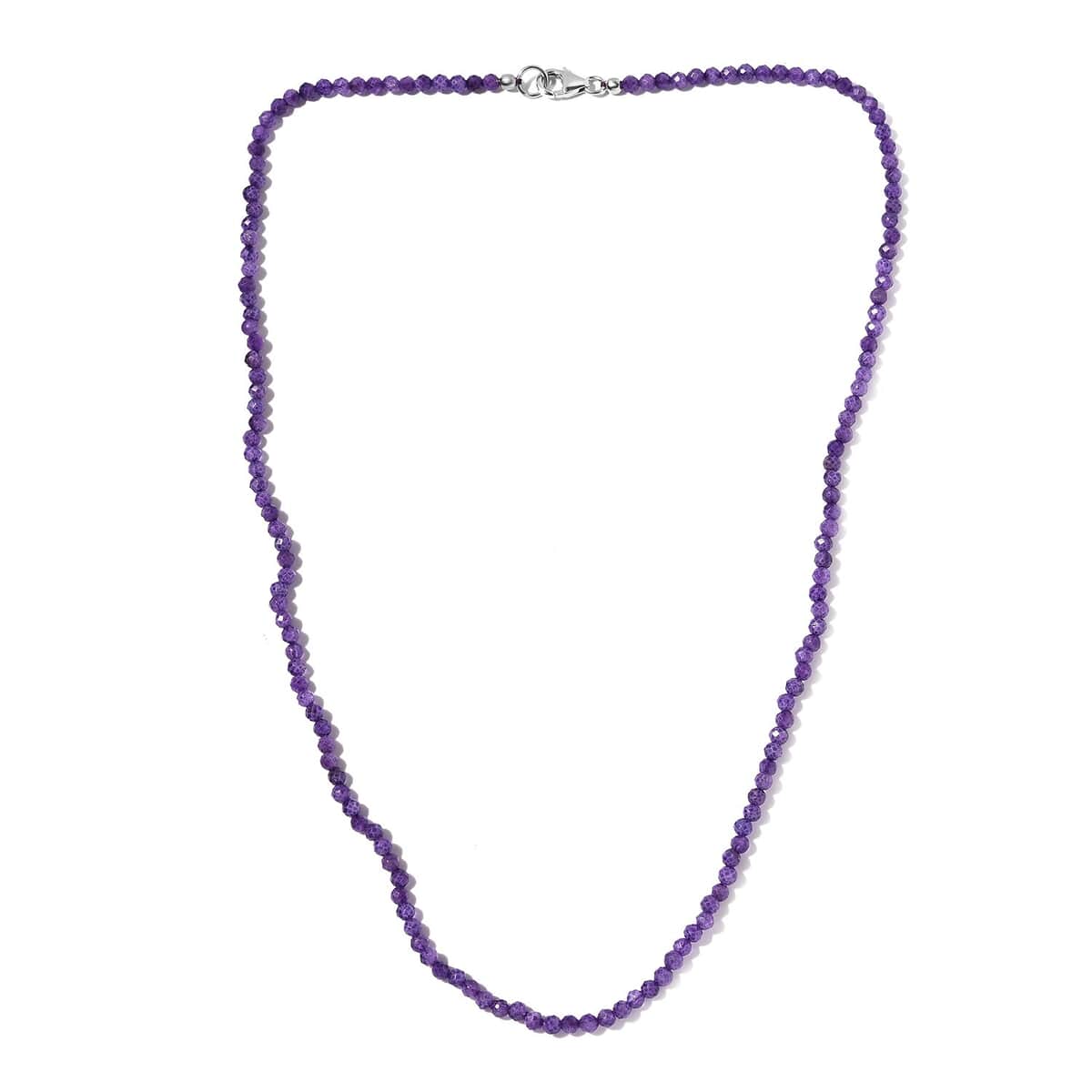 Amethyst Beaded Necklace 20 Inches in Platinum Over Sterling Silver 30.10 ctw image number 0
