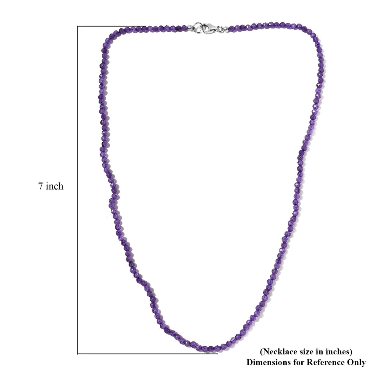Amethyst Beaded Necklace 20 Inches in Platinum Over Sterling Silver 30.10 ctw image number 5