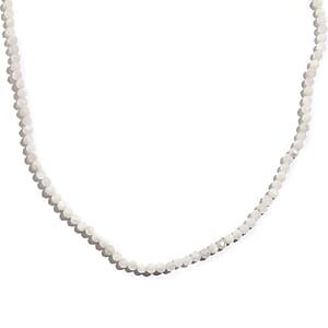 Kuisa Rainbow Moonstone Beaded Necklace 20 Inches in Platinum Over Sterling Silver 36.15 ctw