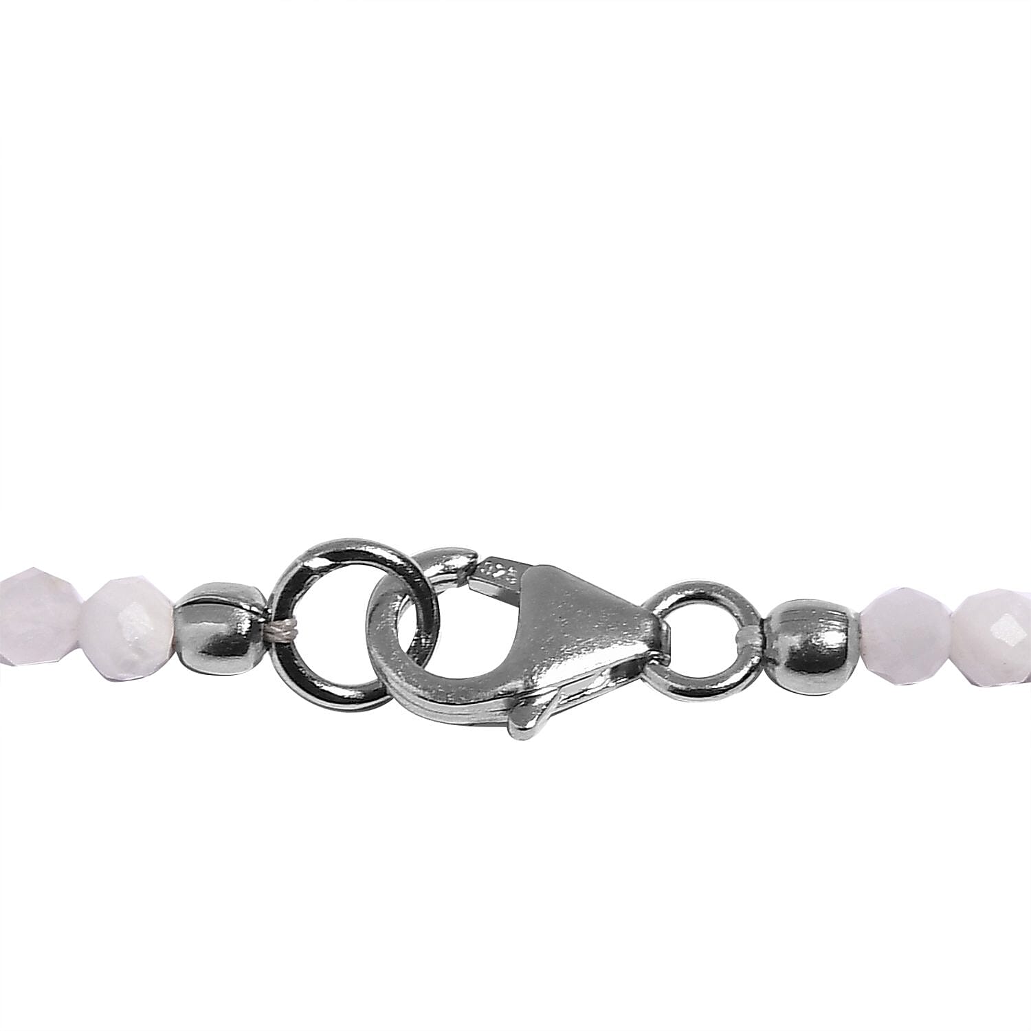 Kuisa Rainbow Moonstone Beaded Necklace 20 Inches in Platinum Over Sterling Silver 36.15 ctw