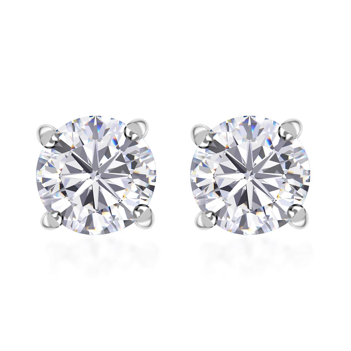 Buy Delighted Floral Infinity Platinum Earrings | GRT Jewellers