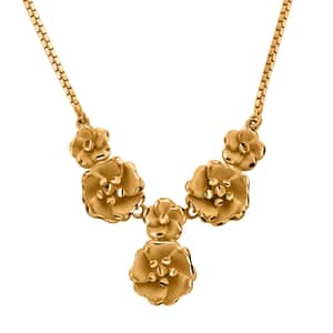 22K Yellow Gold Floral Necklace 20 Inches 9.95 Grams