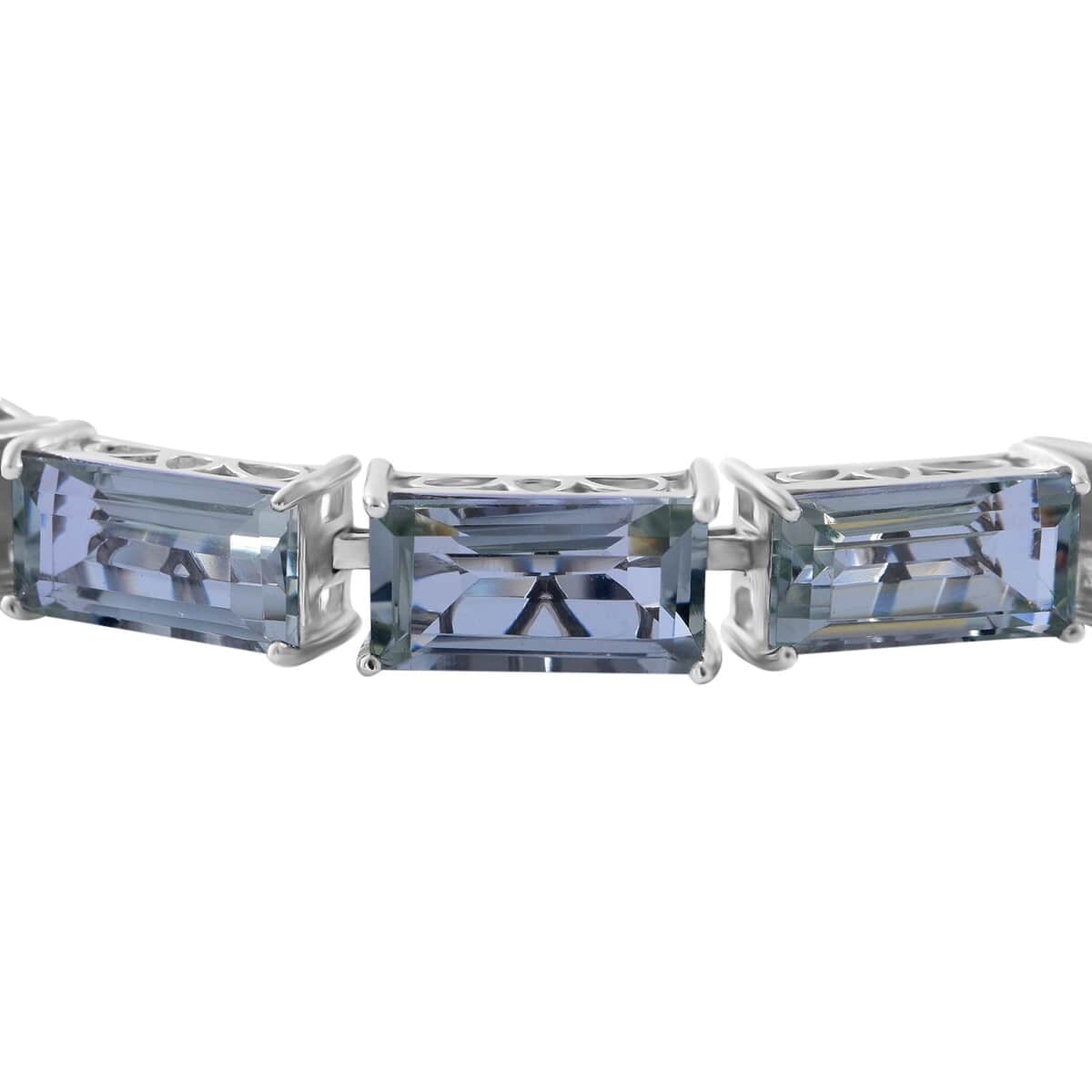 Montezuma Prasiolite Bracelet in Platinum Over Sterling Silver (8.00 In) 55.35 ctw image number 1