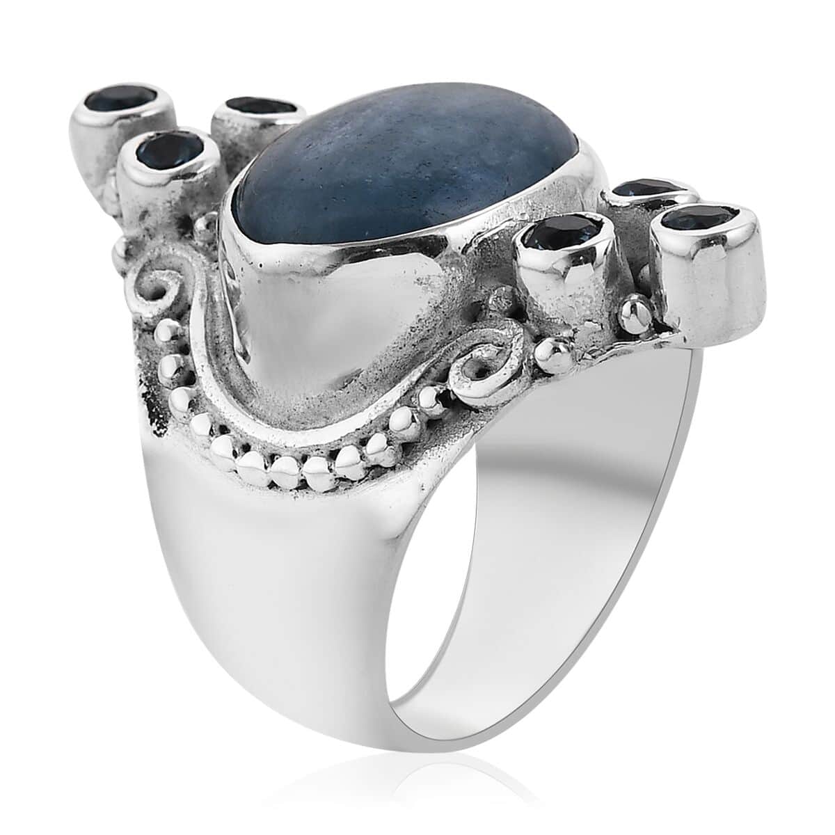 Sajen Silver Espirito Santo Aquamarine and Blue Topaz Ring in Sterling Silver 8.75 ctw image number 3