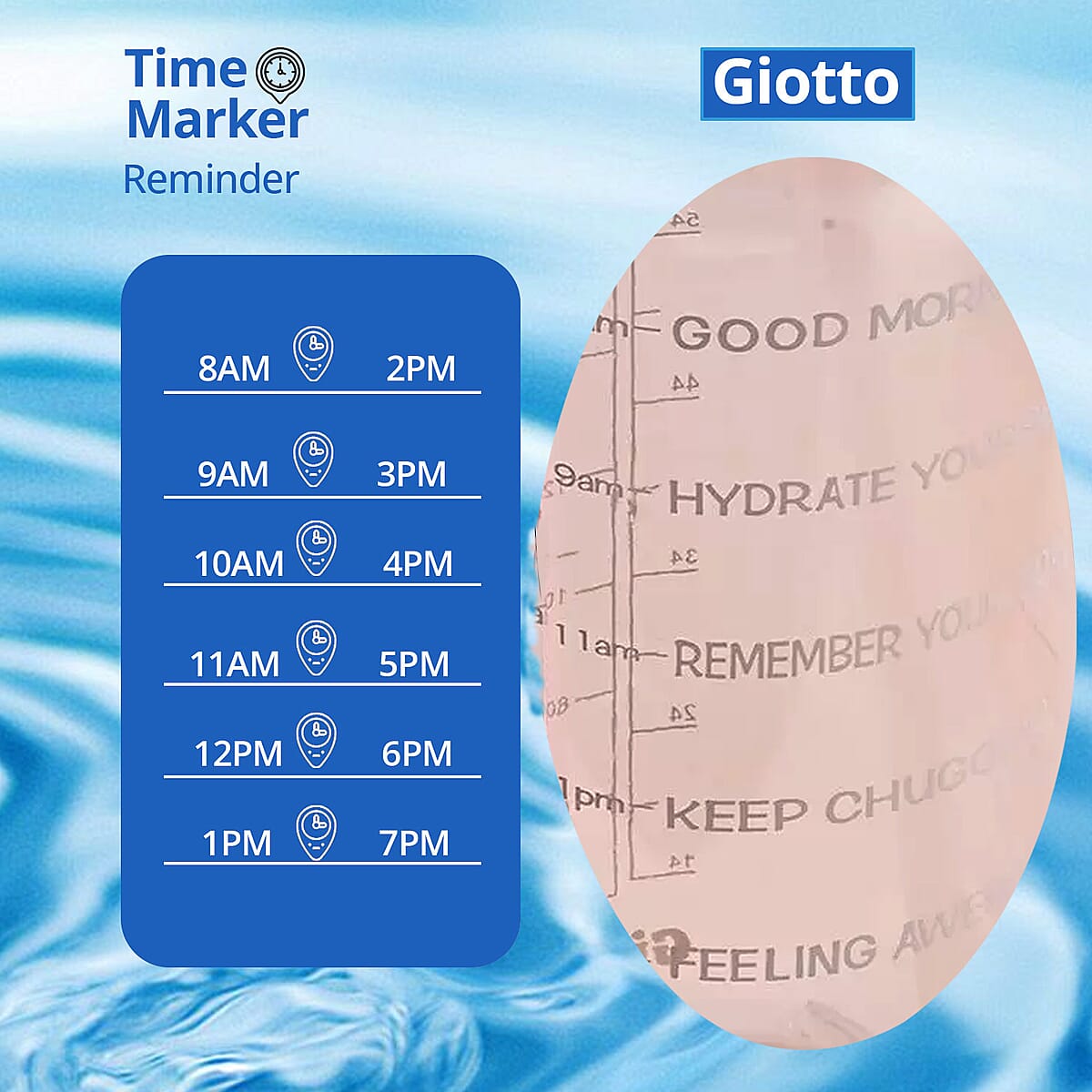 Giotto 64oz Motivational Water Bottle -Pink , Best Portable Water Bottle , Gym Travel Water Bottle image number 2