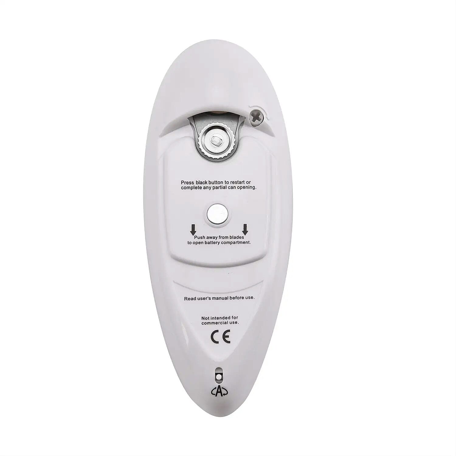 White, Black and Green Electric Can Opener with Manual Jar Opener