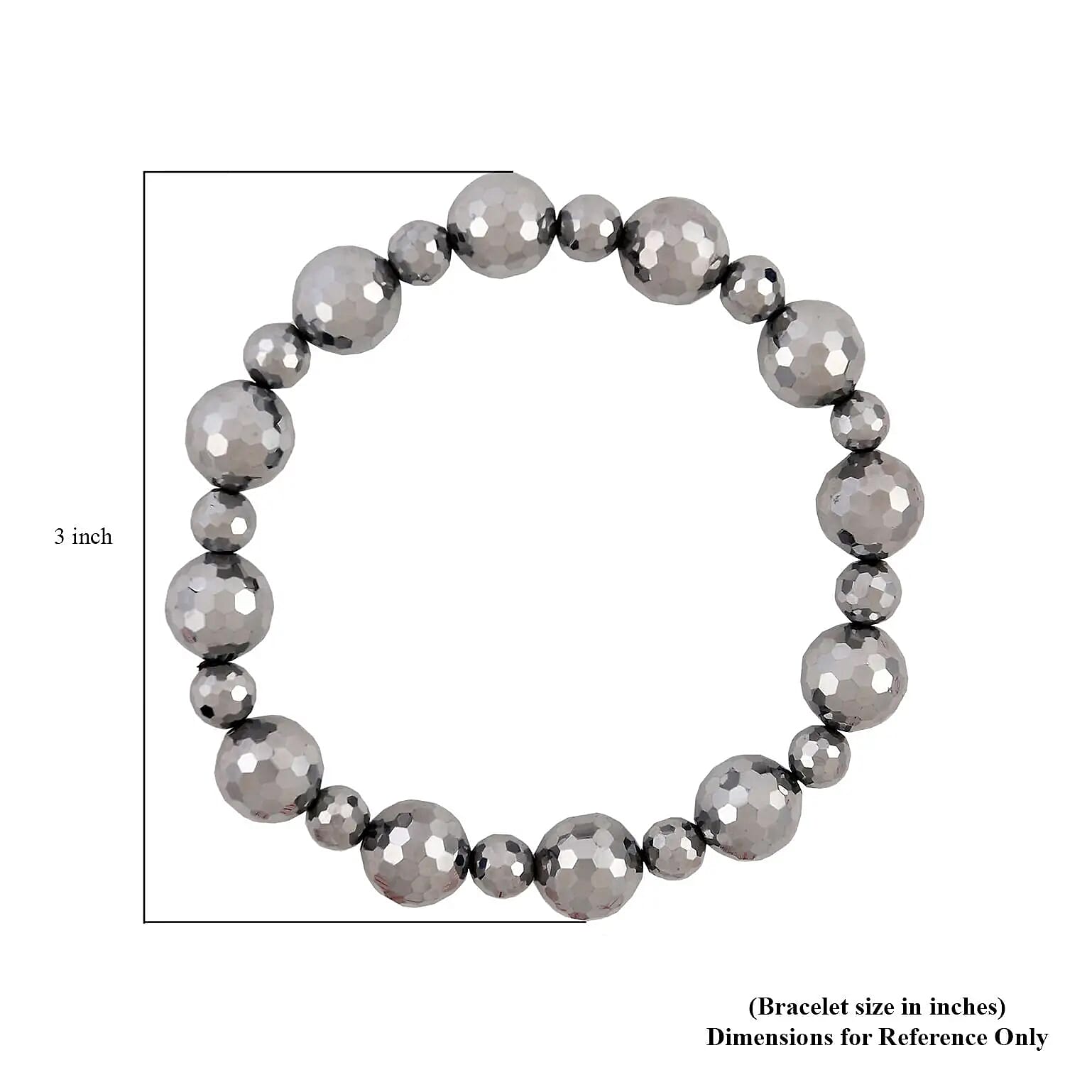 Terahertz 150.00 ctw Beaded Stretchable Bracelet