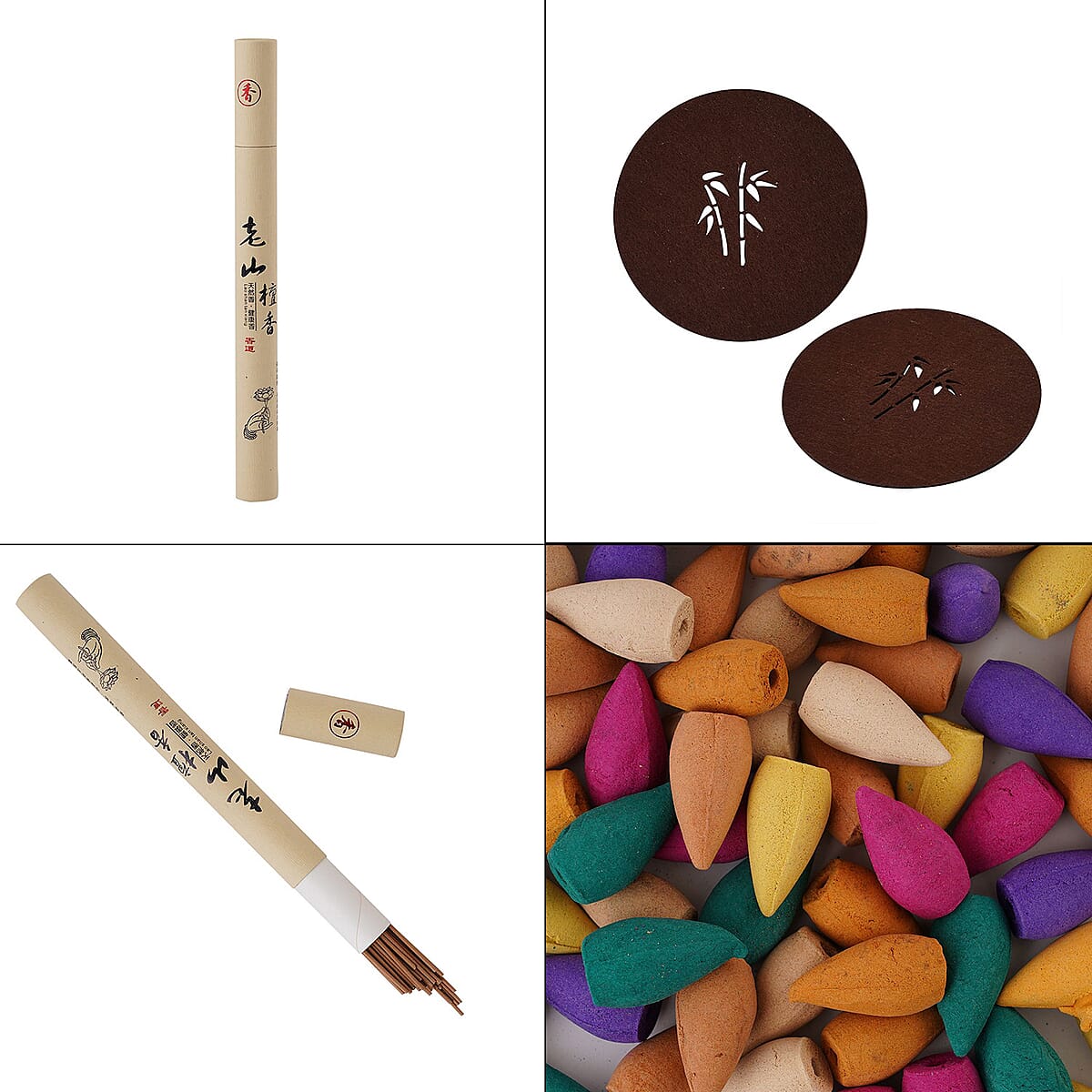 Blue Ceramic Backflow Incense Holder Incense Burner Waterfall with 60 Backflow Incense Cones, 30 Incense Stick, 1p Tweezer and Base image number 6