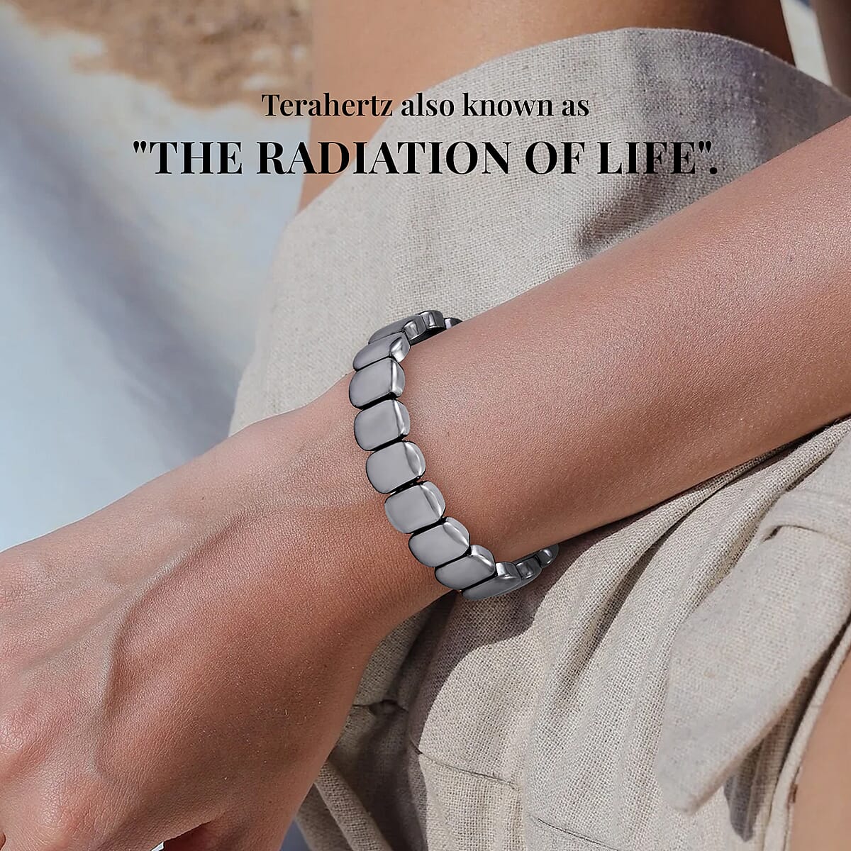 Terahertz 117.00 ctw Block Stretchable Bracelet image number 3
