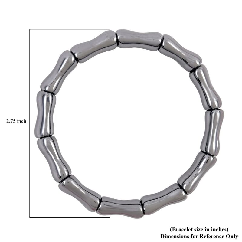 Terahertz 123.00 ctw Bamboo Stretchable Bracelet