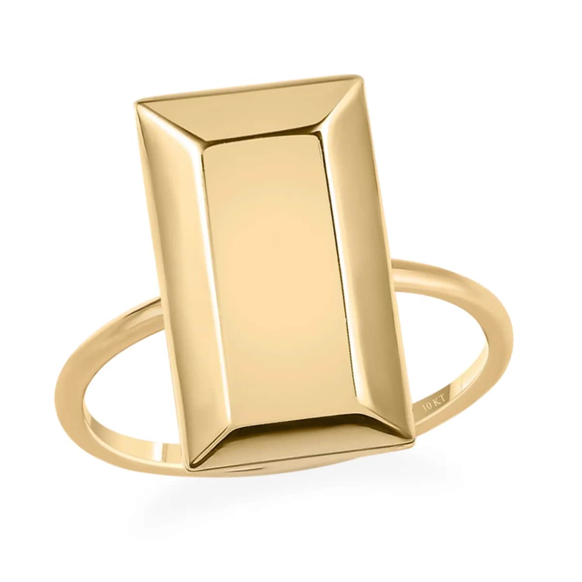 LUXORO 10K Yellow Gold Bar Ring 1.55 Grams image number 0