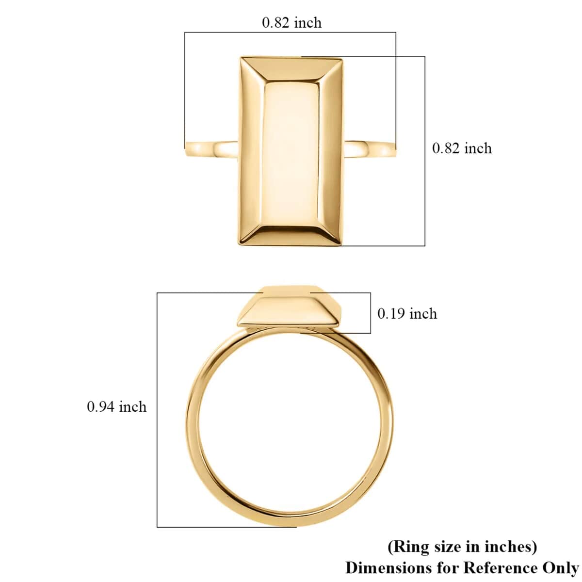 Bar Ring in 10K Yellow Gold,Yellow Gold Ring, Gold Jewelry For Her 1.90 Grams (Size 5.0) image number 6