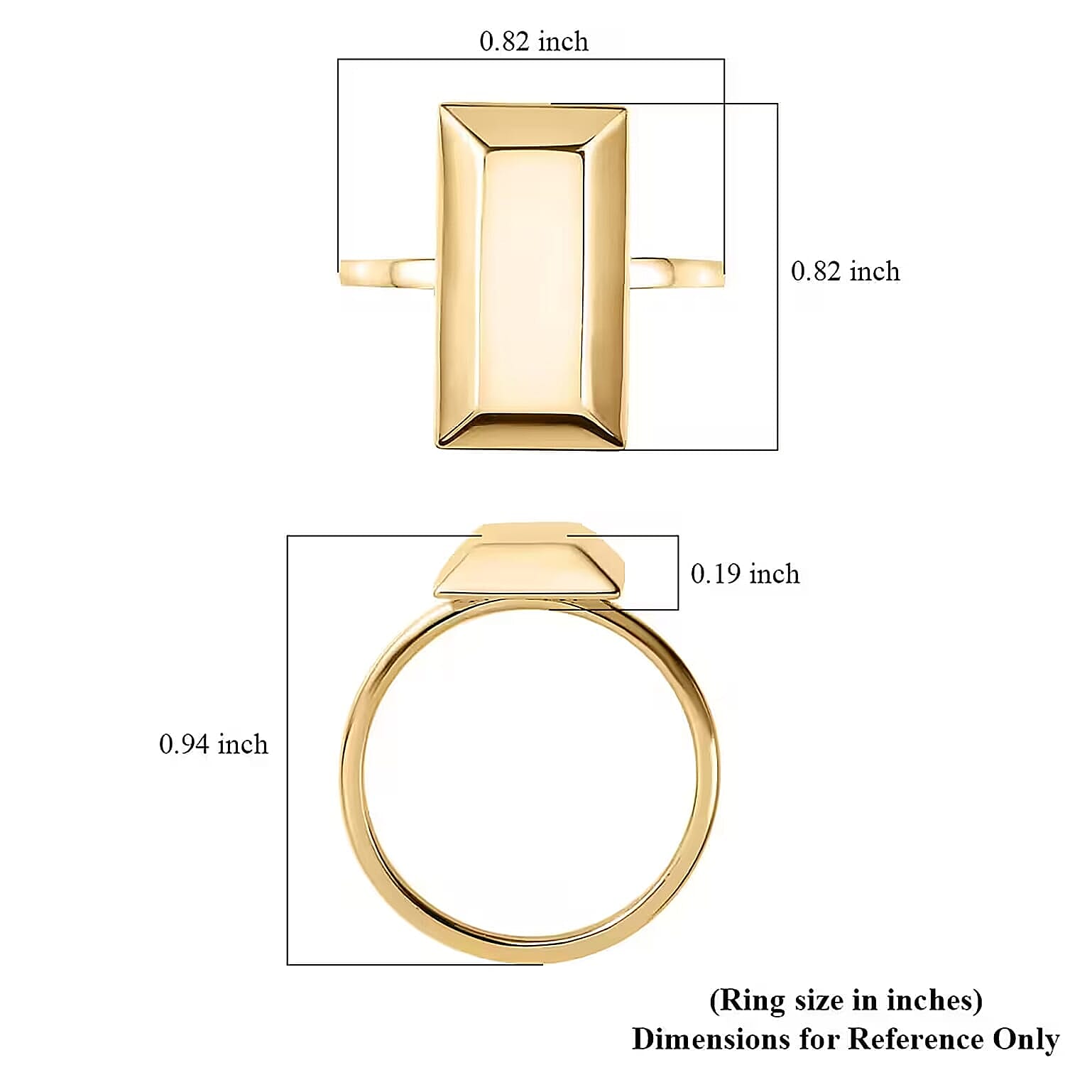 Luxoro 10K Yellow Gold Bar Ring 1.90 Grams(Size 5.0)