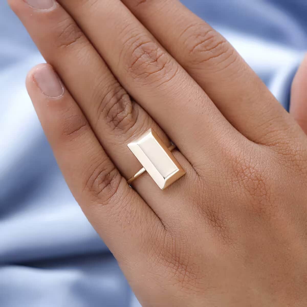 Bar Ring in 10K Yellow Gold,Yellow Gold Ring, Gold Jewelry For Her 1.90 Grams (Size 5.0) image number 8