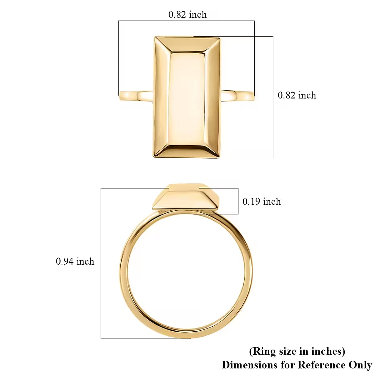 Luxoro Bar Ring in 10K Yellow Gold,Yellow Gold Ring, Gold Jewelry For Her 1.90 Grams (Size 7.0) image number 7