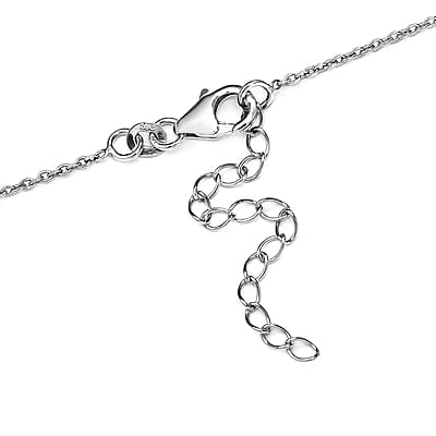 Madagascar Purple Sapphire and White Zircon Necklace 18 Inches in Vermeil Yellow Gold and Platinum Over Sterling Silver 1.35 ctw
