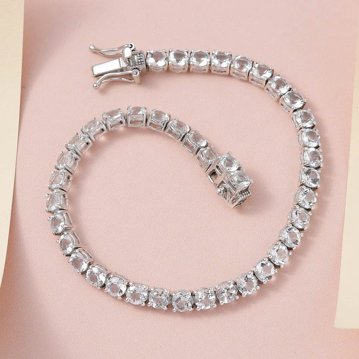 Brazilian Petalite Tennis Bracelet in Platinum Over Sterling Silver (7.25 In) 8.90 ctw image number 1