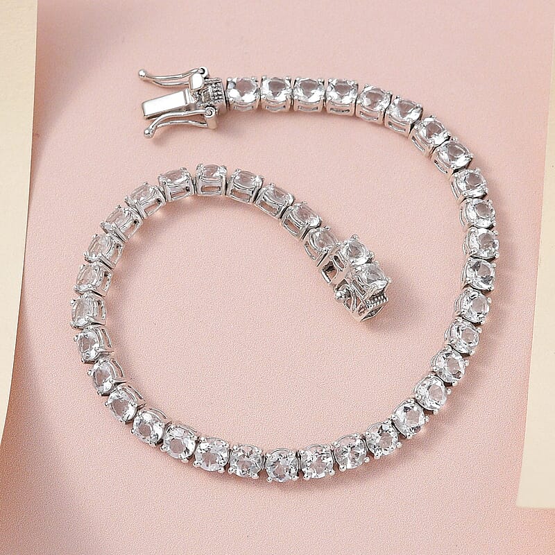 Brazilian Petalite Tennis Bracelet in Platinum Over Sterling Silver (7.25 In) 8.90 ctw