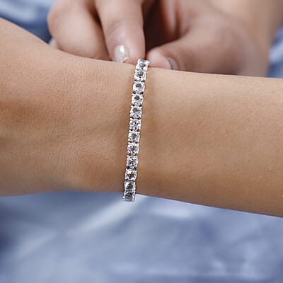 Brazilian Petalite Tennis Bracelet in Platinum Over Sterling Silver (7.25 In) 8.90 ctw
