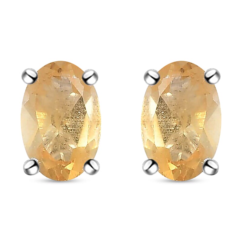 Brazilian Petalite Stud Earrings in Sterling Silver 0.80 ctw