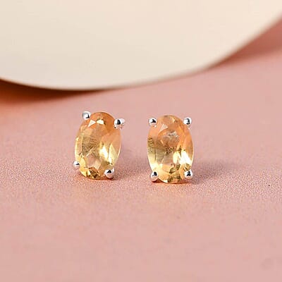 Brazilian Petalite Stud Earrings in Sterling Silver 0.80 ctw