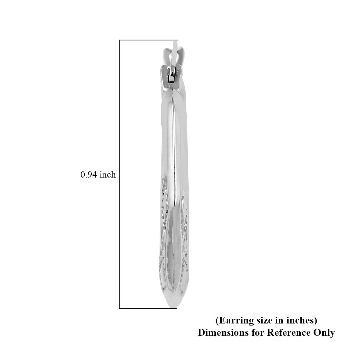 10K White Gold Hoop Earrings | White Gold Hoops | Gold Jewelry | Gold Earrings | Geometric Hoops 0.60 Grams image number 4