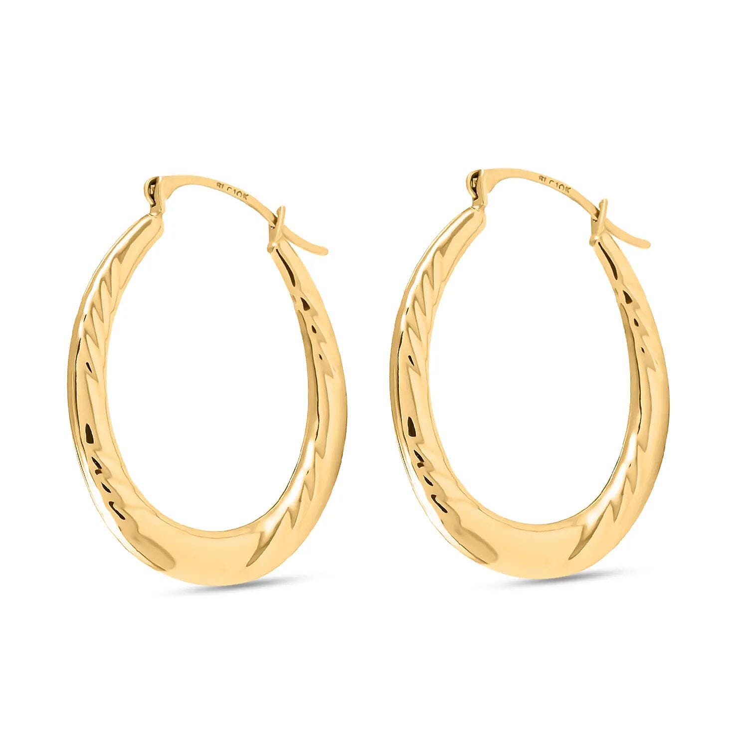 10K Yellow Gold Earrings, Gold Hoops, Wedding Jewelry For Women