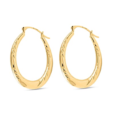 10K Yellow Gold Earrings, Gold Hoops, Wedding Jewelry For Women