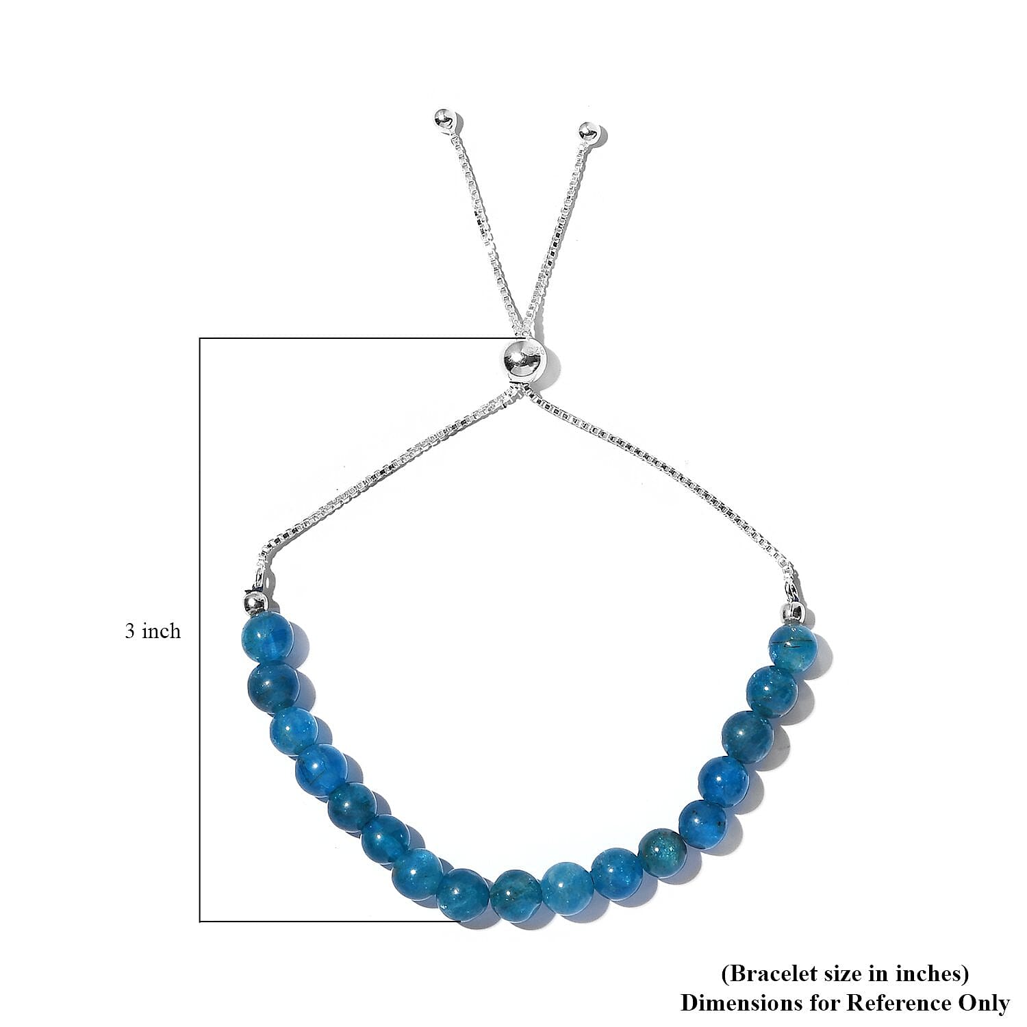 Malgache Neon Apatite Beaded Bolo Bracelet in Sterling Silver 34.65 ctw