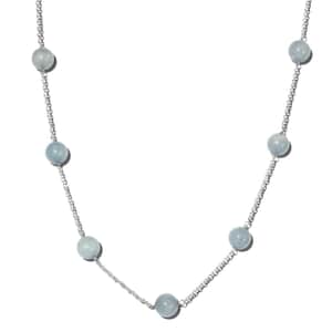 Mangoro Aquamarine 42.65 ctw Station Necklace in Sterling Silver 20 Inches