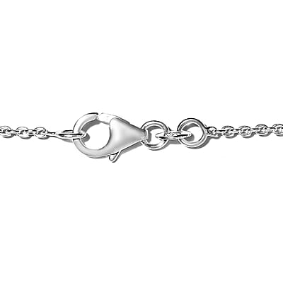 Freshwater Pearl Station Necklace 20 Inches in Sterling Silver