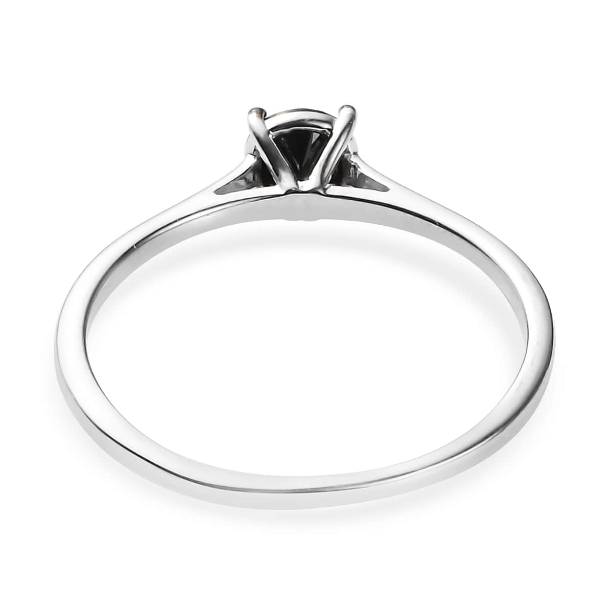 Black Diamond Solitaire Ring in Platinum Over Sterling Silver 1.00 ctw image number 4