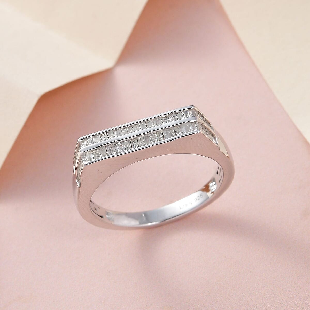 Diamond Men's Ring in Platinum Over Sterling Silver (Size 14.0) 0.75 ctw image number 1