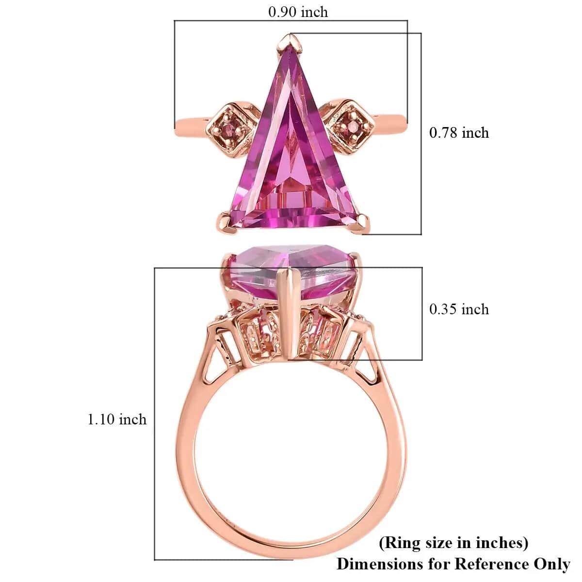 African Lilac Quartz Triplet Ring, Three Stone Ring, Morro Redondo Pink Tourmaline Ring, Sterling Silver Ring 5.85 ctw image number 6