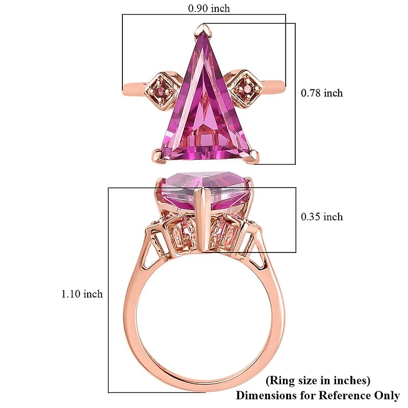 African Lilac Quartz Triplet Ring, Three Stone Ring, Morro Redondo Pink Tourmaline Ring, Sterling Silver Ring 5.85 ctw