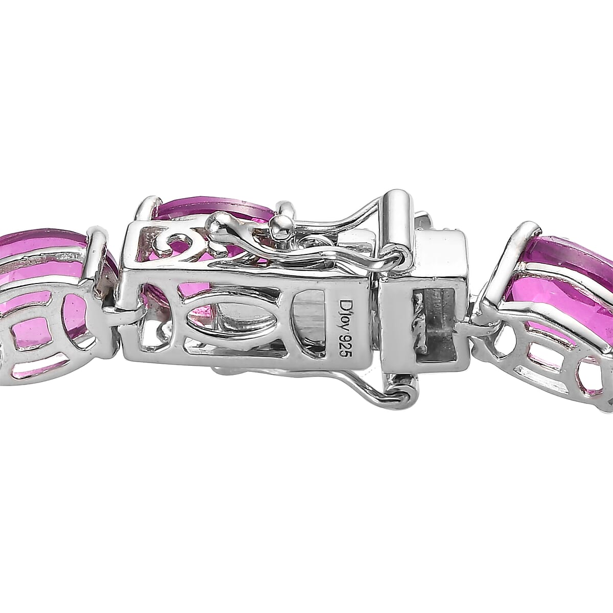 African Lilac Quartz (Triplet) Tennis Bracelet in Platinum Over Sterling Silver (7.25 In) 30.75 ctw image number 3