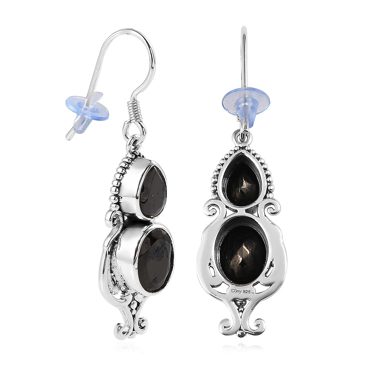 Artisan Crafted Elite Shungite Earrings in Sterling Silver 4.40 ctw image number 3