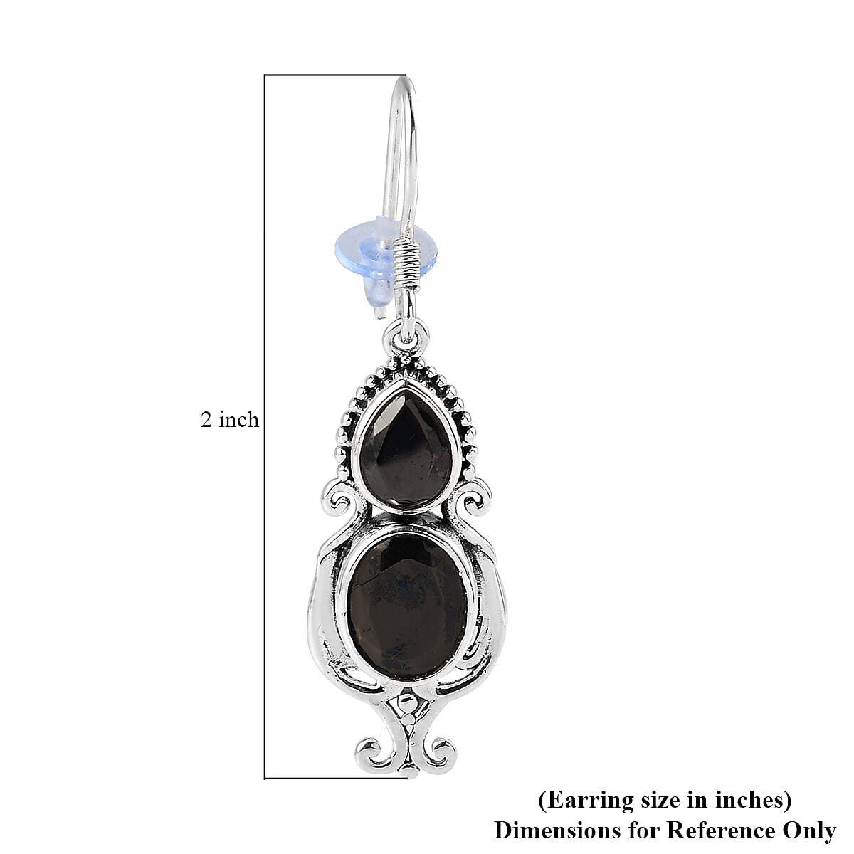 Artisan Crafted Elite Shungite Earrings in Sterling Silver 4.40 ctw image number 4