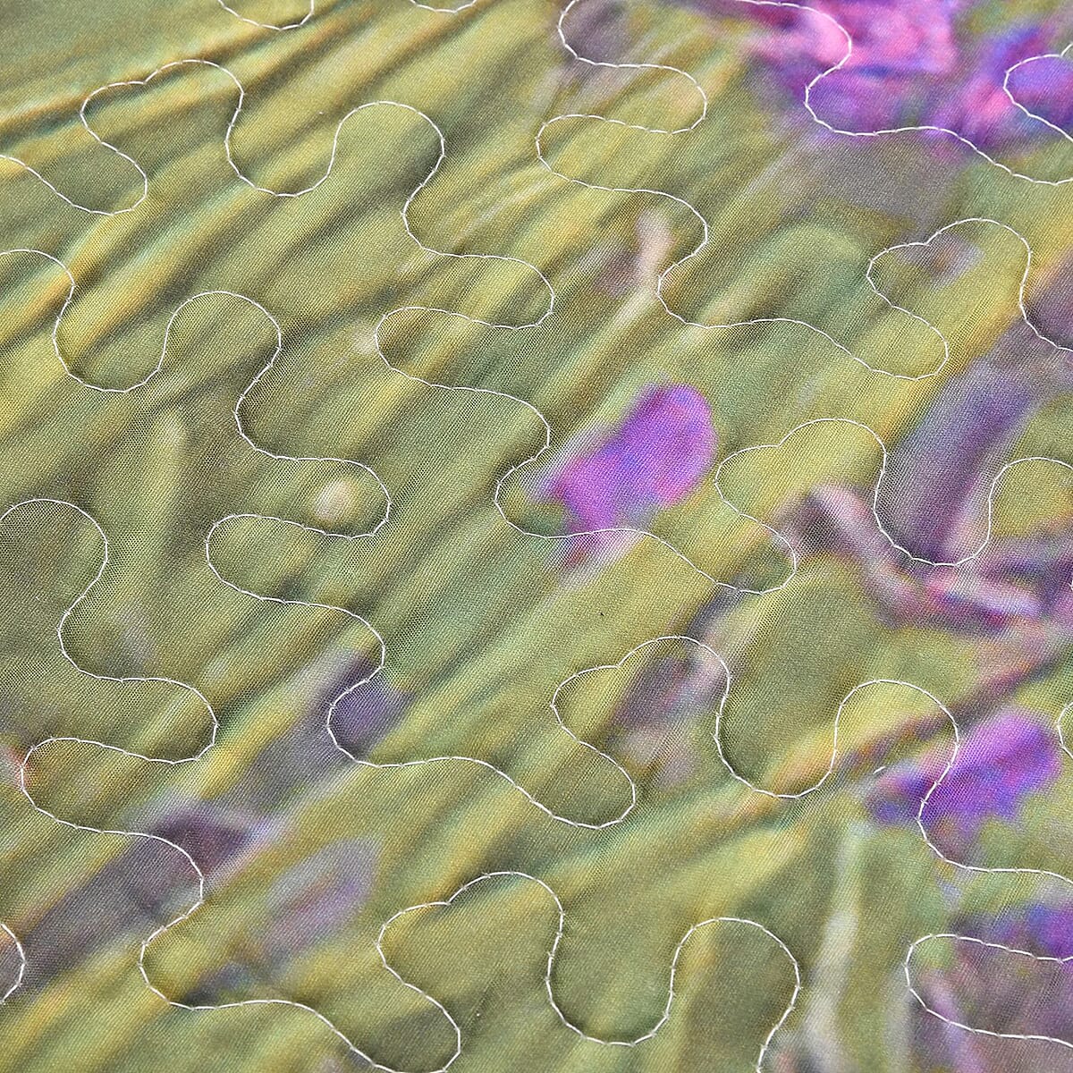 Homesmart Psalms 23 Green Digital Printed Microfiber Quilted Blanket image number 4