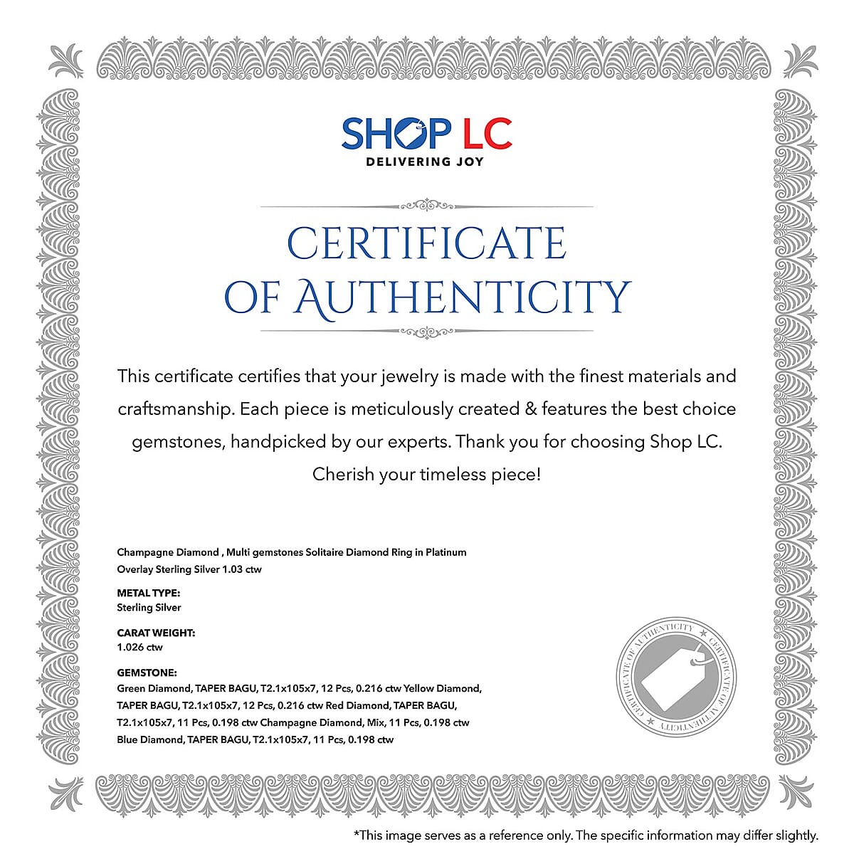 Multi Color Diamond 1.00 ctw Ring in Rhodium and Platinum Over Sterling Silver, Silver Sparkle Ring, Engagement Rings, Wedding Rings For Her (Size 9.0) image number 8