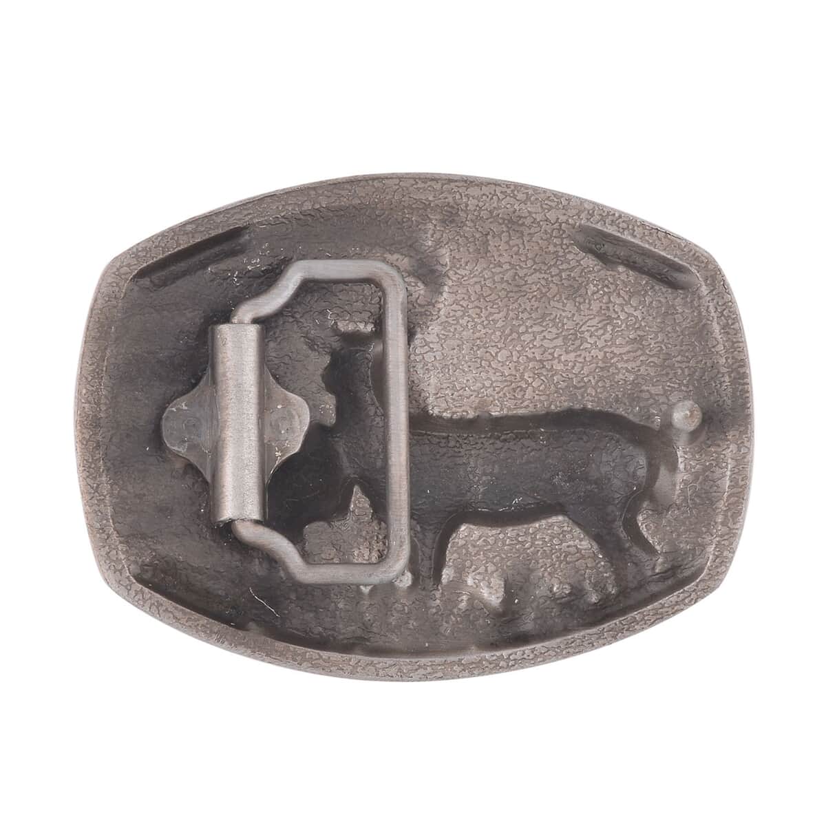 Western Animal Deer Belt Buckle in Silvertone image number 2