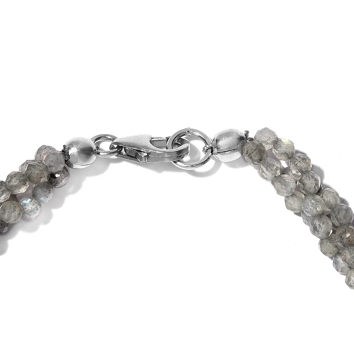 Ankur Treasure Chest Malagasy Labradorite Twisted Beaded Bracelet in Sterling Silver (7.25 In) 30.25 ctw image number 3